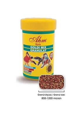 Ahm 250 ml Goldi Mix Granulat Balık Yemi - 1