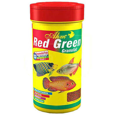 Ahm 250 ml Red Green Granulat Balık Yemi - 1