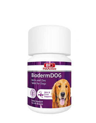 BioDerm Biotin ve Çinkolu Köpek Vitamin Tablet 75li(SKT:07/2023) - 1