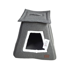 Çatılı Sünger Kumaş Kedi&Köpek Evi