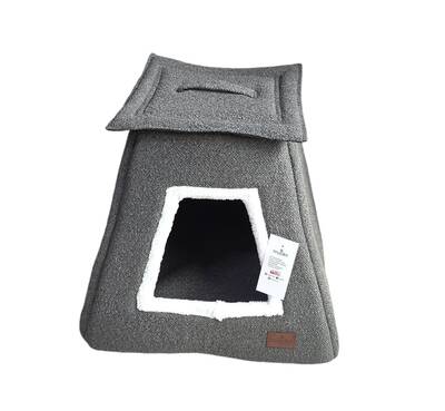 Çatılı Sünger Kumaş Kedi&Köpek Evi  - 1