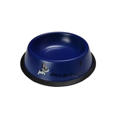 CHAT - Chat Baskılı Renkli Çelik Mama Kabı 26 cm (dg-1087)