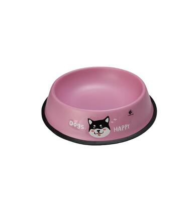 Chat Baskılı Renkli Çelik Mama Kabı 29 cm (dg-1097) - 1