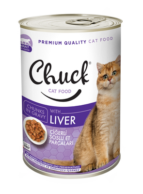 Chuck Ciğerli Soslu Kedi Konservesi 450 g 24 lü - 1