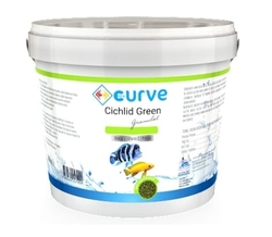 New Curve - Curve Cichlid Green Granules Ciklet Balık Yemi Kova 3 kg