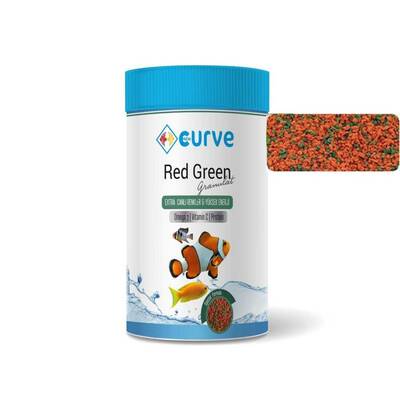 Curve Red Green Granül Balık Yemi 100 ml - 1