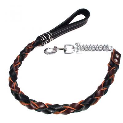 Deri Yaylı Örgü Uzatma Tasma 90 cm - 1