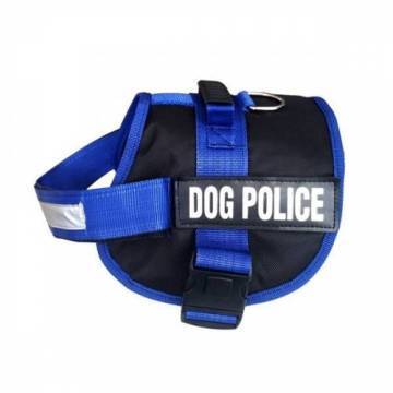 Dog Police Sırt Tasması Büyük Mavi 45*20 cm - 1