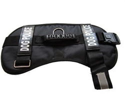 Dog Police Sırt Tasması Büyük Siyah 45*20 cm