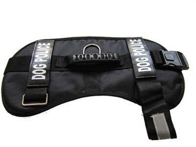 Dog Police Sırt Tasması Büyük Siyah 45*20 cm - 1