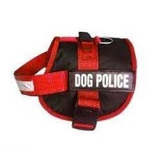 Dog Police Sırt Tasması  Küçük Kırmızı 43 cm