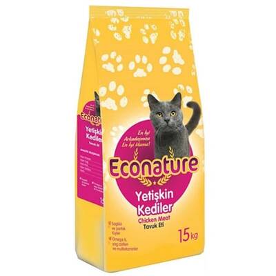 Econature Yetişkin Tavuklu Kedi Maması 15 kg