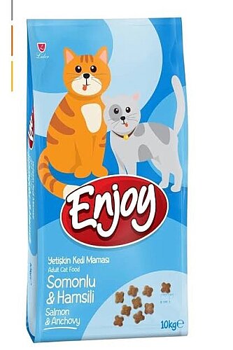 Enjoy Somonlu&Hamsili Yetişkin Kedi Maması 10kg