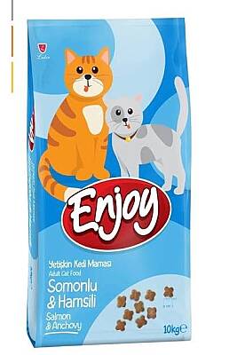 Enjoy Somonlu&Hamsili Yetişkin Kedi Maması 10kg - 1