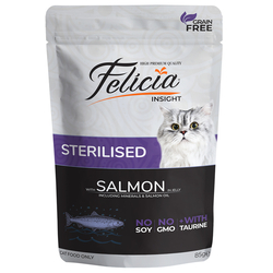 Felicia - Felicia Sterilised Somonlu Yaş Kedi Maması 85 gr12 Adet