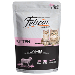 Felicia - Felicia Tahılsız Yavru Kuzu Etli Yaş Kedi Maması 85 gr 12 Adet