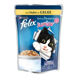 Felix - Felix Junior Tavuklu Yavru Pouch Yaş Kedi Maması 85gr 26lı