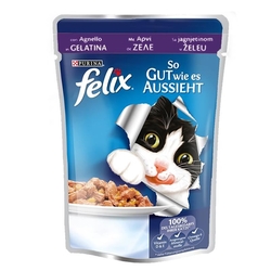 Felix Kuzu Etli Pouch Yaş Kedi Maması 85 gr 26 lı