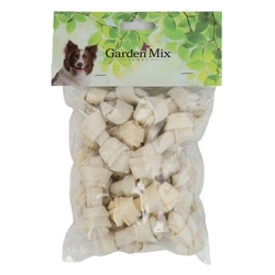 Gardenmix - Gardenmix Beyaz Düğümlü Deri Kemik 2,5-3 gr 20 li