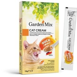 Gardenmix - Gardenmix Ördekli&Malt Kedi Kreması 5*15gr