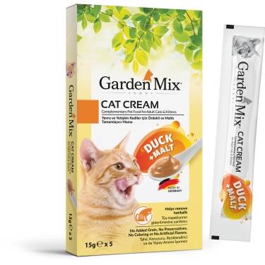 Gardenmix Ördekli&Malt Kedi Kreması 5*15gr