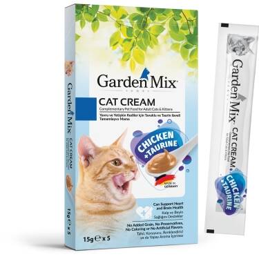 Gardenmix Tavuk&Taurin Kedi Kreması 5*15gr