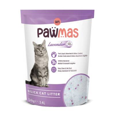 Pawmas Silika Kedi Kumu Lavantalı 3,4 L(1,4 kg) - 1
