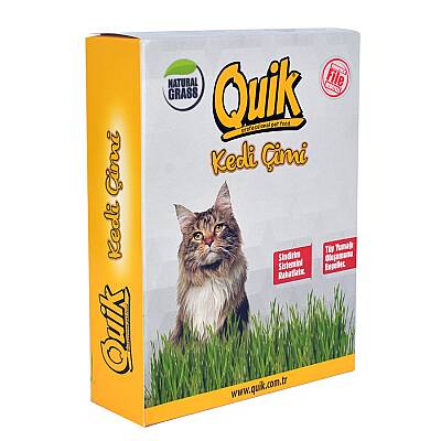 Quik Doğal Kedi Çimi (Fileli) - 6 Adet - 1