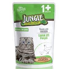 Jungle - Jungle Tavuklu Yetişkin Yaş Kedi Maması 24*100g