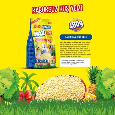 Kiki Kabuksuz Muhabbet Kuş Yemi 400g 12 li