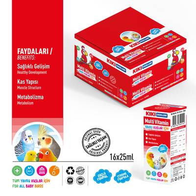 Kiki Kuş Yavru Multi Vitamini 16 Lı