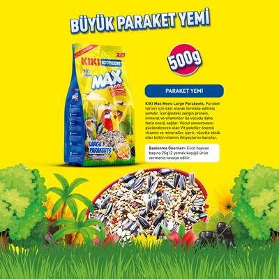 Kiki Paraket Kuş Yemi 500g 12 li