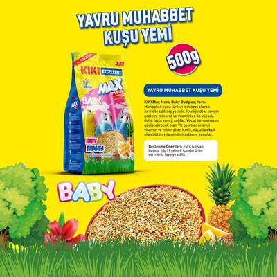 Kiki Yavru Muhabbet Kuş Yemi 500g 12 li