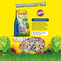 KIKI - Kiki Yavru Paraket Kuş Yemi 500g 12 li