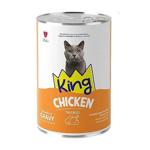 King Sos Tavuklu Yetişkin Kedi Konservesi 400gr*12li