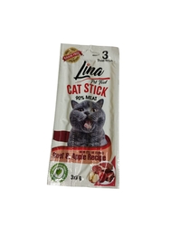Lina - Lina Sığır Etli&Elmalı Kedi Stick Ödül 3*5gr