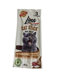 Lina - Lina Tavuk&Ciğerli Kedi Stick Ödül 3*5gr