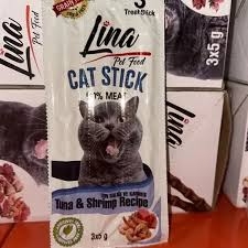 Lina - Lina Ton Balıklı&Karidesli Kedi Stick Ödül 3*5gr