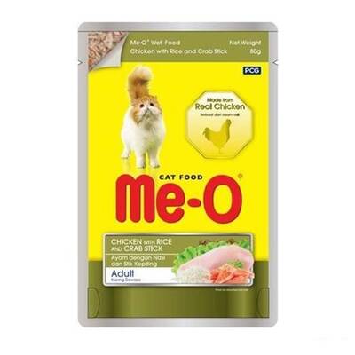 Me-O Tavuk&Pirinç&Yengeçli Kedi Konservesi 80gr*12li