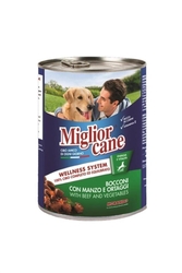 Migliorgatto - Migliorgatto Biftek&Sebze Parçalı Köpek Konserve 24*405gr