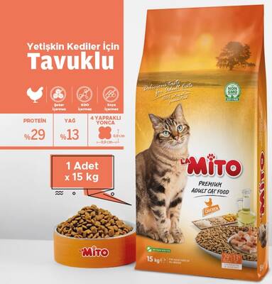 Mito Tavuklu Kedi Maması 15 kg - 1