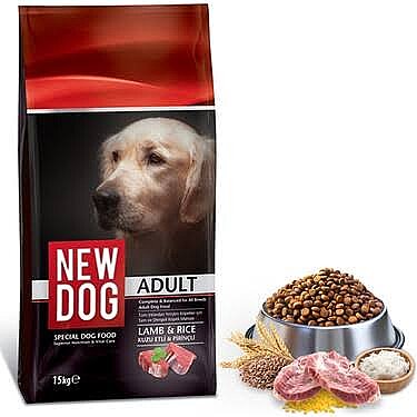 New Dog Kuzu Etli Pirinçli Köpek Maması 15 kg