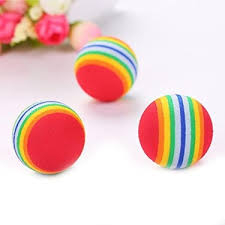 Shippo - Shippo Sünger Gökkuşağı Top 3,5 cm 3 lü