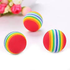 Shippo Sünger Gökkuşağı Top 3,5 cm 3 lü