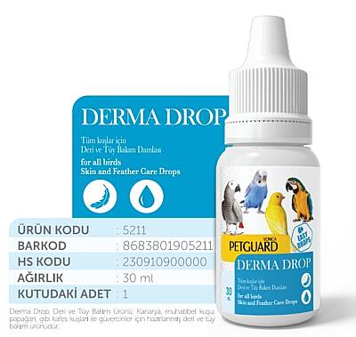 Petguard Derma-Support Tüy Bakım Kuş Vitamini 30 ml 6 lı - 1