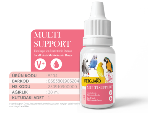 Petguard Multi Kuş Vitamini 30ml 6lı