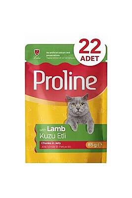 Proline Kuzu Etli Parçalı Yaş Kedi Maması 22*85 gr - 1