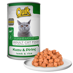 Quik - Quik Kuzulu&Pirinçli Kedi Konservesi 415gr 24 lü