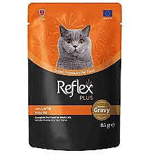 Reflex Etli Kuzulu Kedi Pouch Yaş Mama 85gr*22li - 1