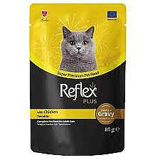 Reflex Etli Tavuklu Kedi Pouch Yaş Mama 85gr*22li - 1